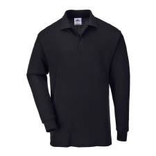 Portwest Nápoly galléros póló, hosszú ujjú (fekete*, 3XL) munkaruha