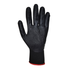 Portwest Nylon nitrilhab tenyérmártott keszyű, fekete (fekete, L)