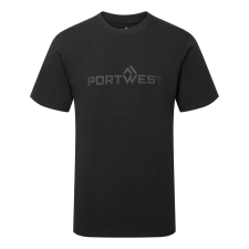Portwest pamut póló S/S fekete XXL munkaruha