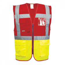 Portwest Paris Executive mellény (sárga/piros, 3XL) láthatósági ruházat