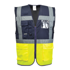 Portwest Paris Executive mellény (sárga/tengerészkék, M) láthatósági ruházat