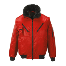Portwest PJ10 Pilóta dzseki (piros, 3XL) munkaruha