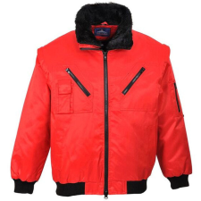 Portwest PJ10 Pilóta kabát piros kivehető bélés munkaruha