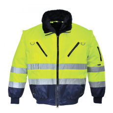 Portwest PJ50 Hi-Vis 3 az 1-ben Pilóta dzseki sárga sötétkék