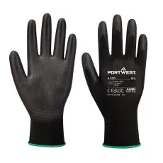 Portwest PU tenyérmártott kesztyű (288 pár) fekete XS