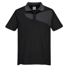 Portwest PW210 Pique póló S/S (fekete/szürke, S) (PW210BZRS) munkaruha