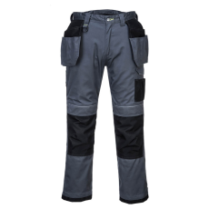 Portwest PW305 Portwest PW3 Lengőzsebes Stretch Munkanadrág (szürke/fekete, 28/XS)