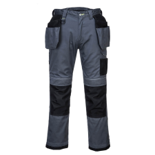 Portwest PW305 Portwest PW3 Lengőzsebes Stretch Munkanadrág (szürke/fekete, 46/3XL) munkaruha