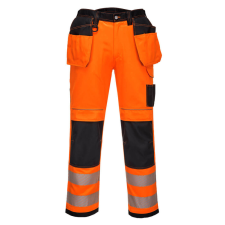 Portwest PW306 PW3 Hi-Vis Stretch Holster nadrág narancs-fekete láthatósági ruházat