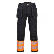 Portwest PW307 PW3 Hi-Vis Class 1 Holster nadrág (narancs/fekete, 33)