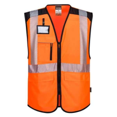 Portwest PW309 Portwest jólláthatósági Hi-Vis Executive munkavédelmi mellény Narancs/Fekete M