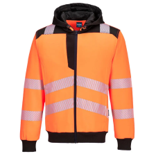 Portwest PW327OBR4XL Portwest PW3 Hi-Vis zippzáras kapucnis pulóver munkaruha