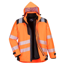 Portwest PW365 PW3 Hi-Vis 3-in-1 kabát narancs-fekete