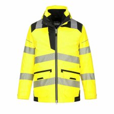Portwest PW367 jól láthatósági 5 az 1-ben kabát sárga láthatósági ruházat