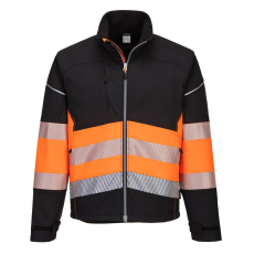 Portwest PW375 PW3 Hi-Vis Class 1 Softshell kabát (fekete/narancs, M)