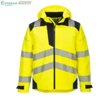 Portwest PW3 Extreme lélegző esőkabát - Sárga/Fekete láthatósági ruházat