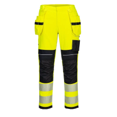 Portwest PW3 FR Modaflame Hi-Vis lengőzsebes nadrág Yellow/Black 28