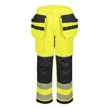 Portwest PW3 FR Modaflame Hi-Vis lengőzsebes téli nadrág Yellow/Black XXXL munkaruha