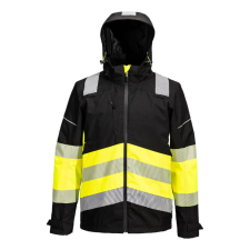 Portwest PW3 Hi-Vis Class 1 Extreme lélegző esőkabát Yellow/Black S láthatósági ruházat