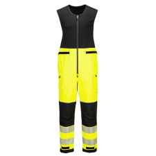 Portwest PW3 Hi-Vis esőálló overál (3L) Yellow/Black 4XL láthatósági ruházat