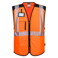 Portwest PW3 Hi-Vis Executive mellény Orange/Black L