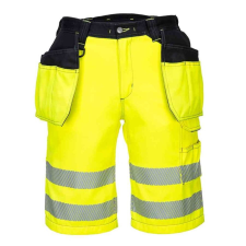 Portwest PW3 Hi-Vis Holster rövidnadrág (narancs/fekete, 36) láthatósági ruházat