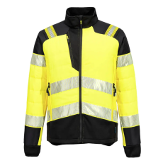 Portwest PW3 Hi-Vis Hybrid Baffle kabát Yellow/Black XXXL