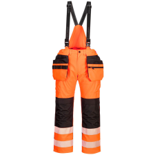 Portwest PW3 Hi-Vis kantáros nadrág Orange/Black S láthatósági ruházat