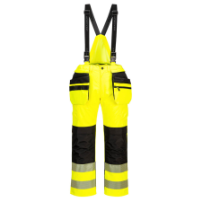 Portwest PW3 Hi-Vis kantáros nadrág Yellow/Black XL láthatósági ruházat