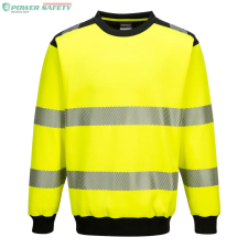 Portwest PW3 HI-VIS KÖRNYAKÚ PULÓVER - Sárga/Fekete láthatósági ruházat