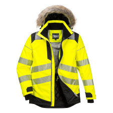 Portwest PW3 Hi-Vis Parka télikabát (sárga/fekete, 3XL) láthatósági ruházat
