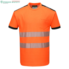 Portwest PW3 Hi-Vis póló S/S - Narancs/Fekete láthatósági ruházat