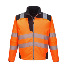 Portwest PW3 Hi-Vis Softshell kabát (narancs/fekete, XXXL) láthatósági ruházat