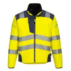Portwest PW3 Hi-Vis Softshell kabát (sárga/szürke, S)