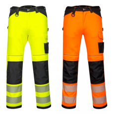 Portwest PW3 Hi-Vis Stretch Work női jól láthatósági nadrág Sárga/Narancs