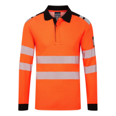 Portwest PW3 Modaflame Knit HVO FR lángálló hosszú ujjú pólóing Orange/Black S