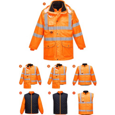 Portwest RT27 HiVis 7:1-ben jól láthatósági kabát, GO/RT (NARANCS, XXL)