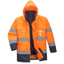 Portwest S162 Hi-Vis Lite 3 az 1-ben kabát narancs-tengerészkék láthatósági ruházat