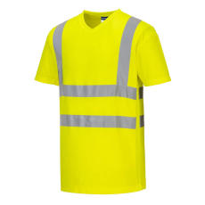 Portwest S179 V-nyakú hálós betétekkel ellátott póló (sárga, S)