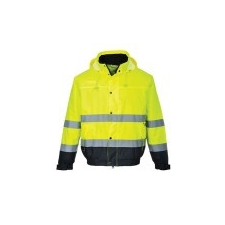 Portwest (S266) Hi-Vis kéttónusú bomber dzseki sárga láthatósági ruházat