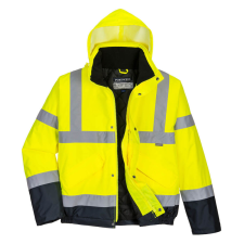 Portwest S266YNRM Portwest Hi-Vis kéttónusú bomber kabát munkaruha