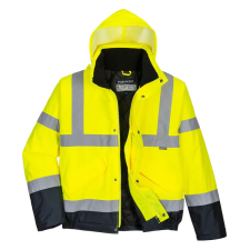 Portwest S266YNRXXL Portwest Hi-Vis kéttónusú bomber kabát láthatósági ruházat