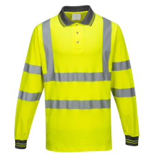 Portwest -S271 hosszú ujjú pamut komfort pólóing HiVis XXXL sárga