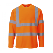 Portwest S278 Hosszú ujjú jól láthatósági pólóing &quot;narancs&quot; láthatósági ruházat