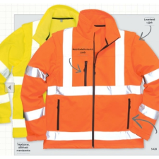 Portwest S428 JÓL LÁTHATÓSÁGI SOFTSHELL DZSEKI, Jólláthatósági láthatósági ruházat