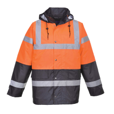 Portwest S467 Traffic jól láthatósági kabát (NARANCS/NAVY, 5XL) láthatósági ruházat