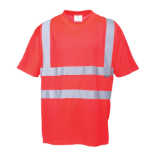 Portwest S478 Jól láthatósági póló (PIROS, XXL) láthatósági ruházat