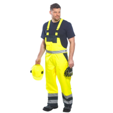 Portwest S489 Bélelt jól láthatósági mellesnadrág (SÁRGA, M) láthatósági ruházat