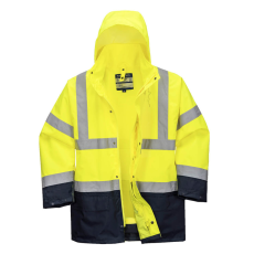 Portwest S766 Essential 5 az 1-ben jól láthatósági kabát (sárga/navy, 5XL)