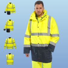 Portwest S768 5 az 1-ben jól láthatósági kabát (SÁRGA/NAVY, XXL) láthatósági ruházat